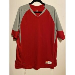 Nike Football Core Practice Jersey Team Red Short Sleeve V-Neck XL Loose